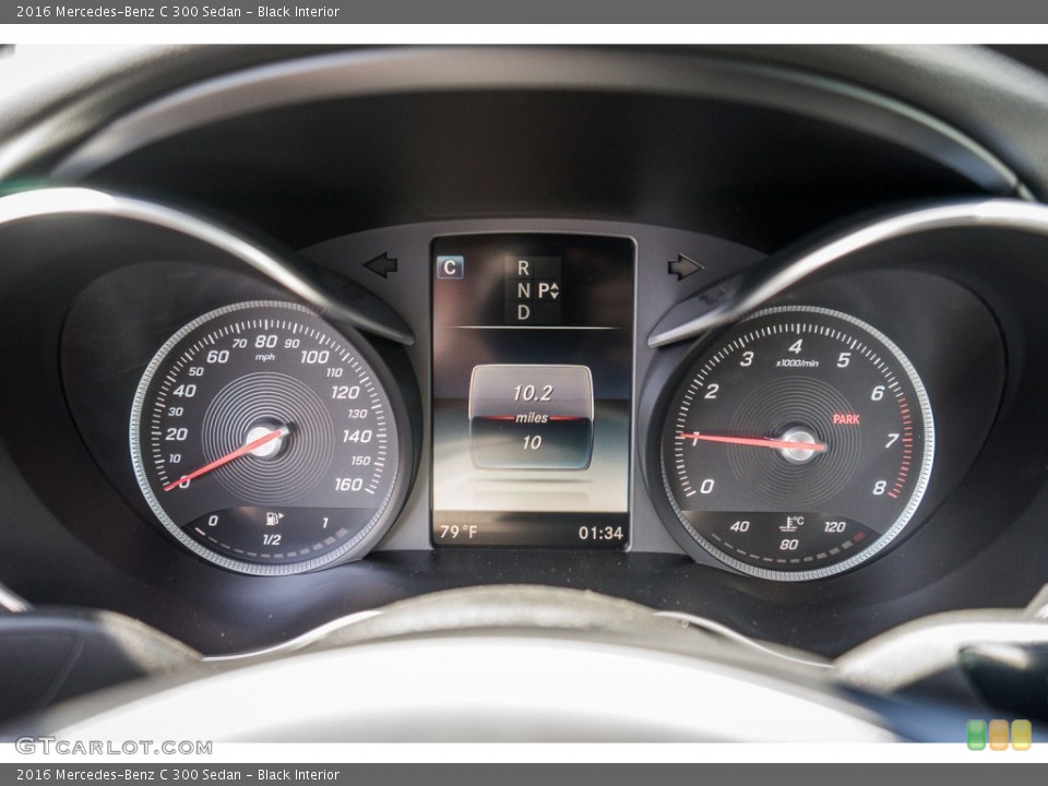 Black Interior Gauges for the 2016 Mercedes-Benz C 300 Sedan #106920937