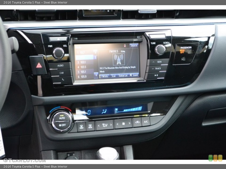 Steel Blue Interior Controls for the 2016 Toyota Corolla S Plus #106927461
