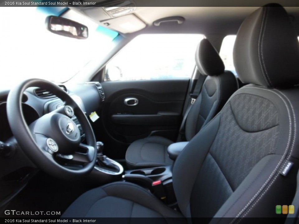 Black Interior Front Seat for the 2016 Kia Soul  #106927539