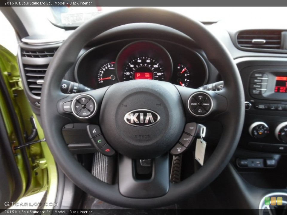 Black Interior Steering Wheel for the 2016 Kia Soul  #106927716