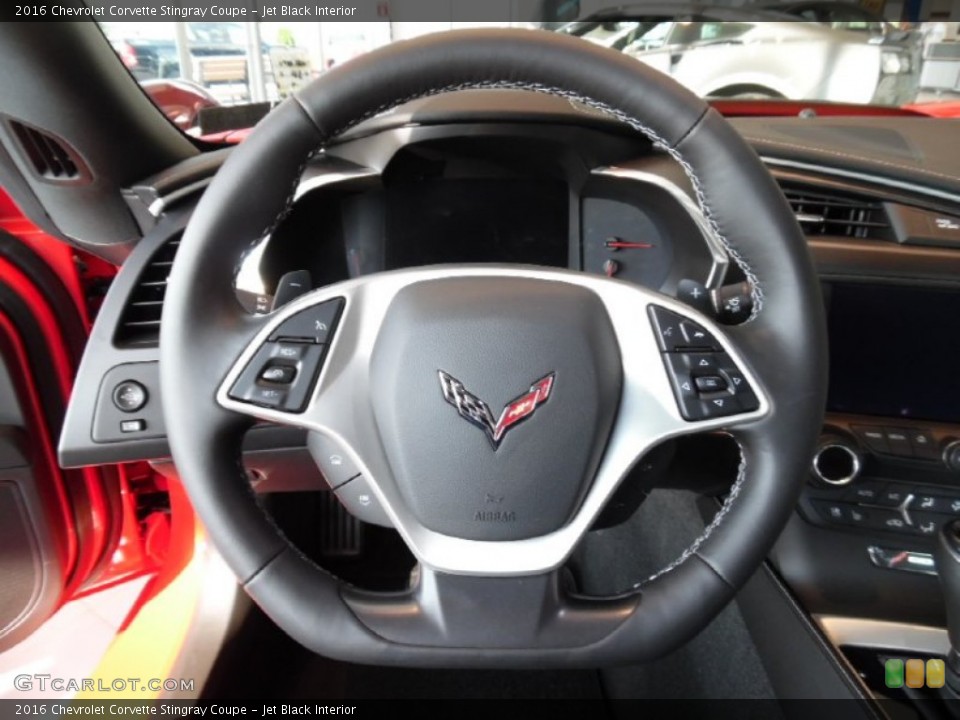 Jet Black Interior Steering Wheel for the 2016 Chevrolet Corvette Stingray Coupe #106929648
