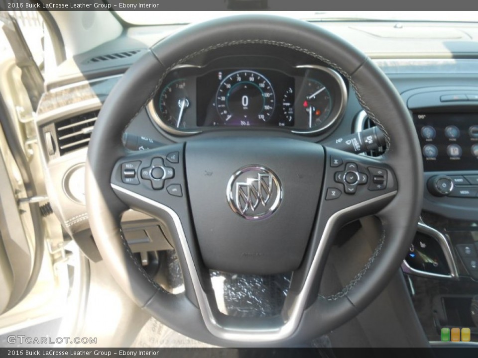 Ebony Interior Steering Wheel for the 2016 Buick LaCrosse Leather Group #106941540