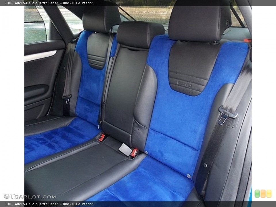 Black/Blue Interior Rear Seat for the 2004 Audi S4 4.2 quattro Sedan #106951539