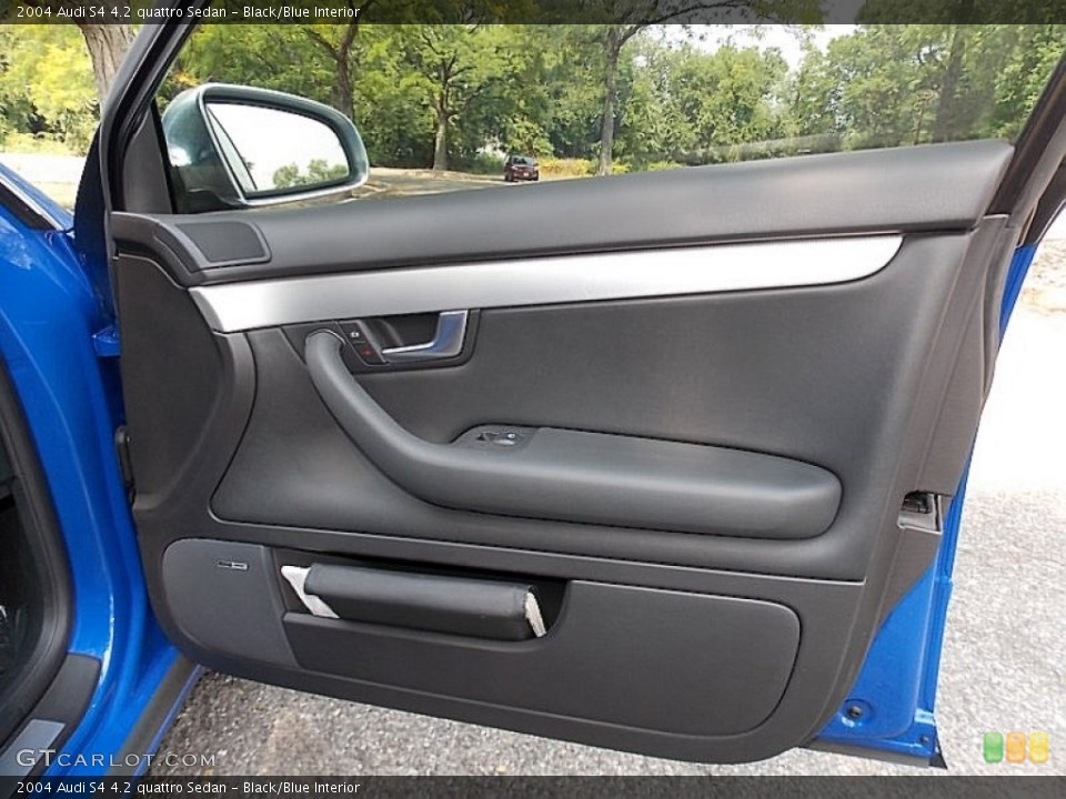 Black/Blue Interior Door Panel for the 2004 Audi S4 4.2 quattro Sedan #106951572