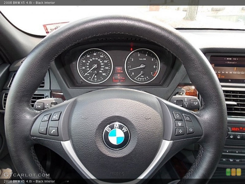 Black Interior Steering Wheel for the 2008 BMW X5 4.8i #106952193
