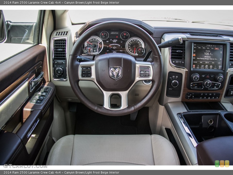 Canyon Brown/Light Frost Beige Interior Dashboard for the 2014 Ram 2500 Laramie Crew Cab 4x4 #106961175