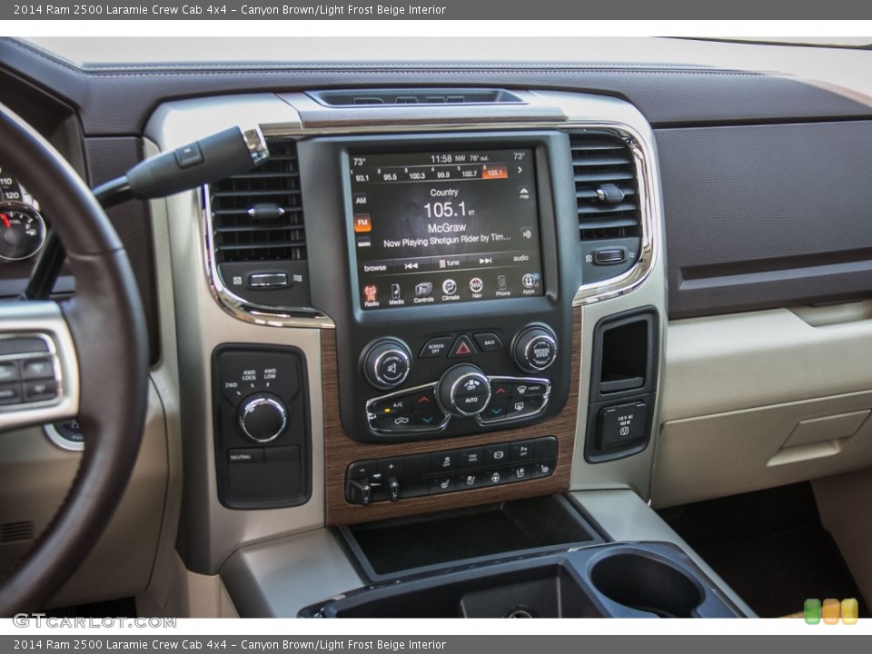 Canyon Brown/Light Frost Beige Interior Controls for the 2014 Ram 2500 Laramie Crew Cab 4x4 #106961226