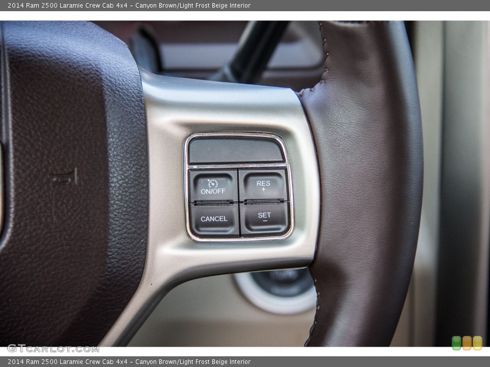 Canyon Brown/Light Frost Beige Interior Controls for the 2014 Ram 2500 Laramie Crew Cab 4x4 #106961562