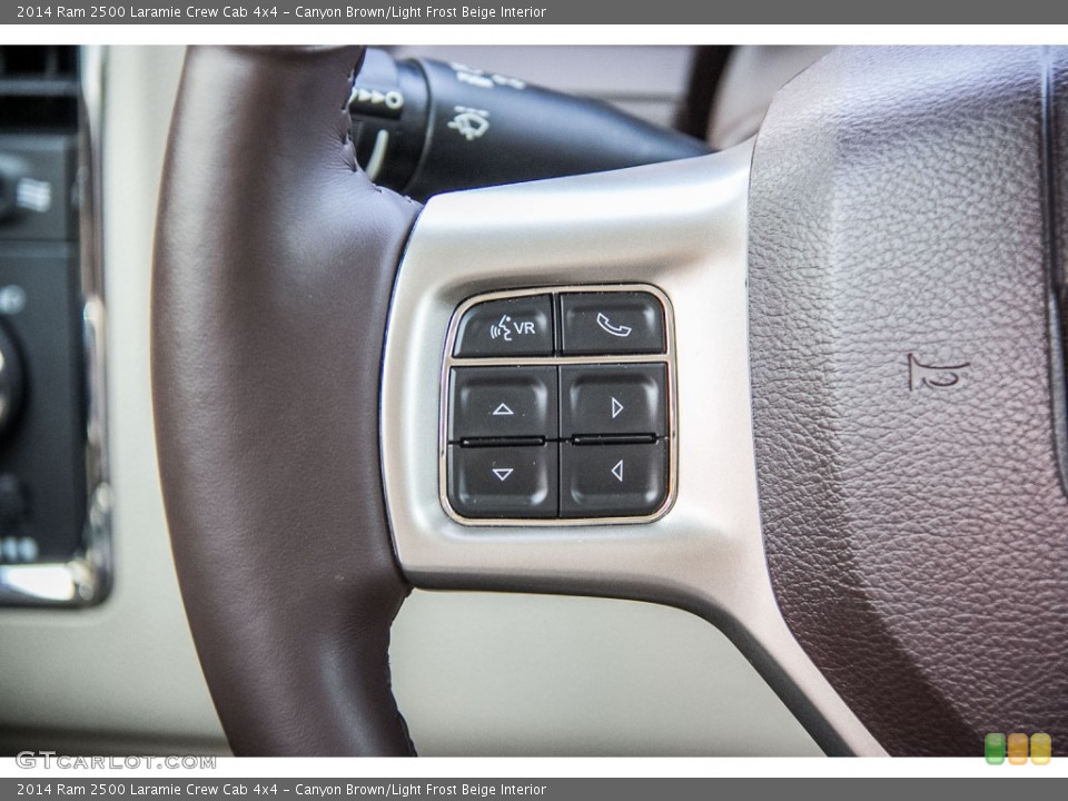 Canyon Brown/Light Frost Beige Interior Controls for the 2014 Ram 2500 Laramie Crew Cab 4x4 #106961583