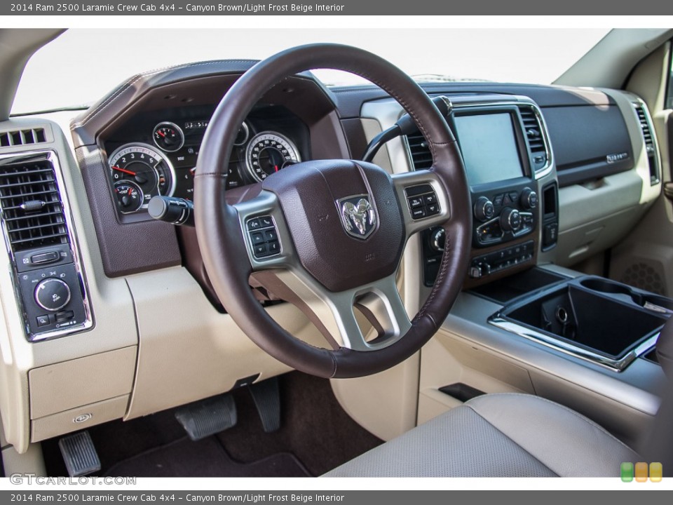 Canyon Brown/Light Frost Beige Interior Dashboard for the 2014 Ram 2500 Laramie Crew Cab 4x4 #106961604