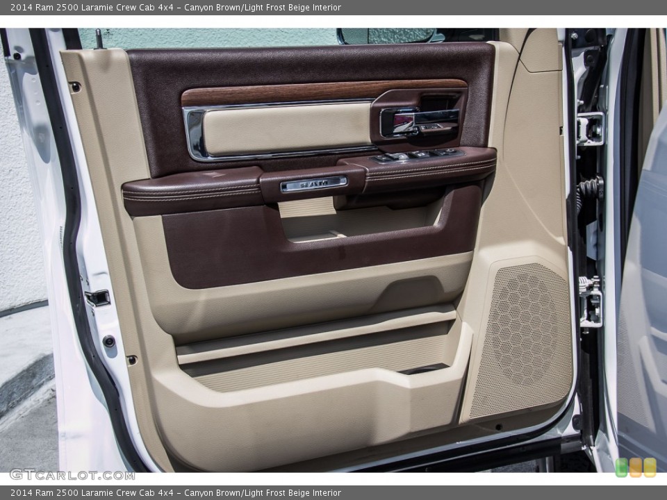 Canyon Brown/Light Frost Beige Interior Door Panel for the 2014 Ram 2500 Laramie Crew Cab 4x4 #106961666