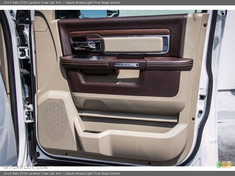 Canyon Brown/Light Frost Beige Interior Door Panel for the 2014 Ram 2500 Laramie Crew Cab 4x4 #106961784