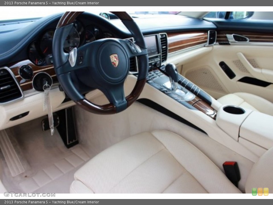 Yachting Blue/Cream 2013 Porsche Panamera Interiors