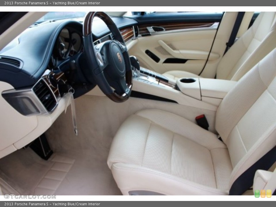Yachting Blue/Cream Interior Front Seat for the 2013 Porsche Panamera S #106963653