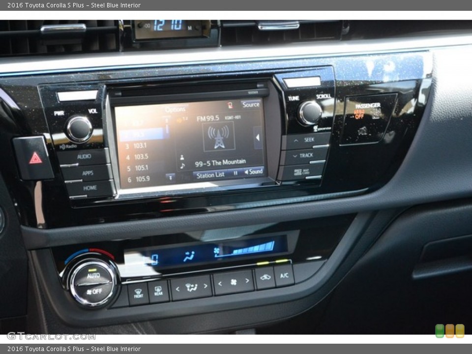 Steel Blue Interior Controls for the 2016 Toyota Corolla S Plus #106963851