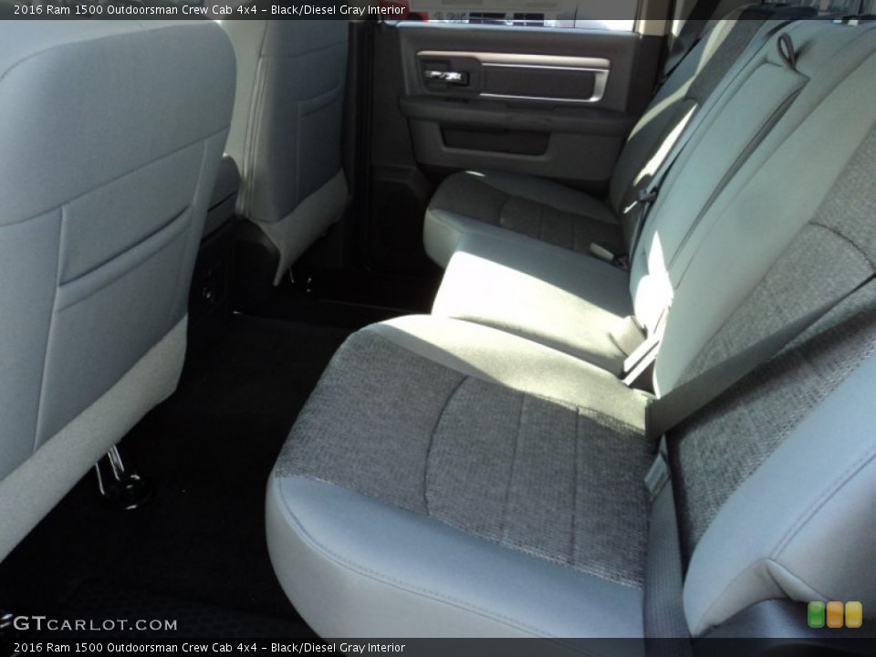 Black/Diesel Gray Interior Rear Seat for the 2016 Ram 1500 Outdoorsman Crew Cab 4x4 #106964961