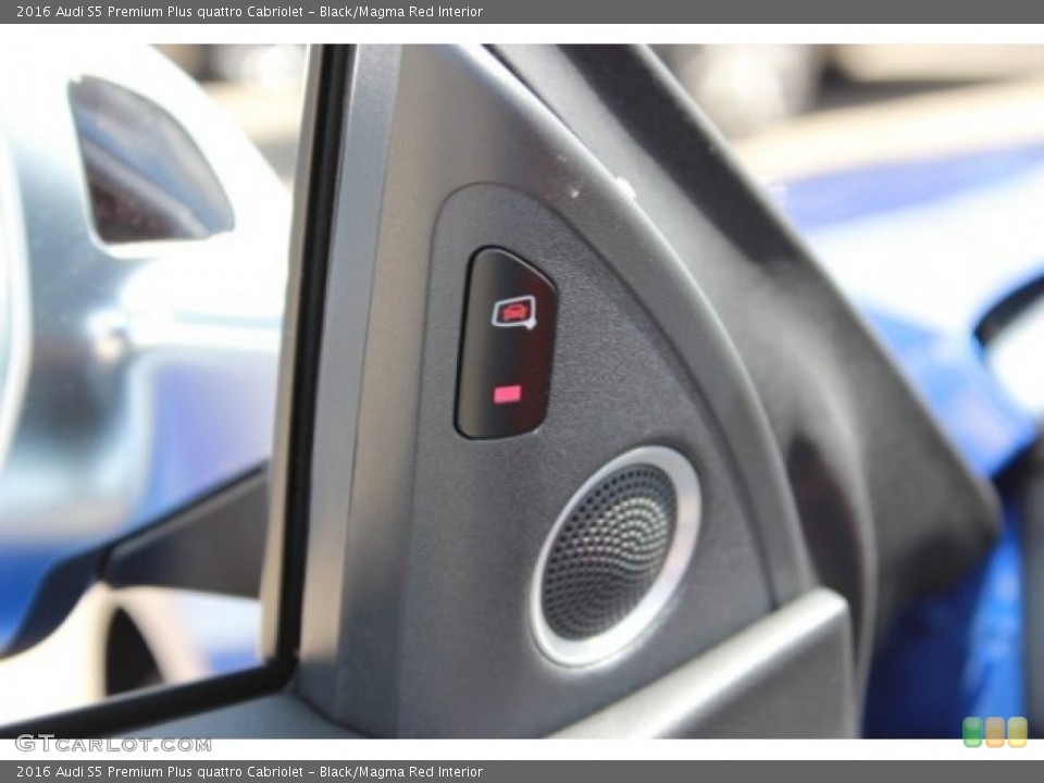 Black/Magma Red Interior Controls for the 2016 Audi S5 Premium Plus quattro Cabriolet #106965333