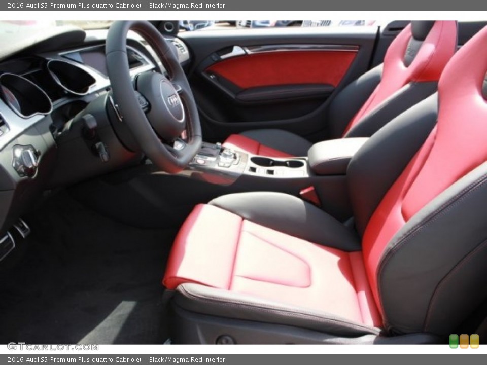 Black/Magma Red Interior Photo for the 2016 Audi S5 Premium Plus quattro Cabriolet #106965390