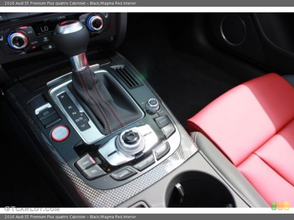 Black/Magma Red Interior Transmission for the 2016 Audi S5 Premium Plus quattro Cabriolet #106965414