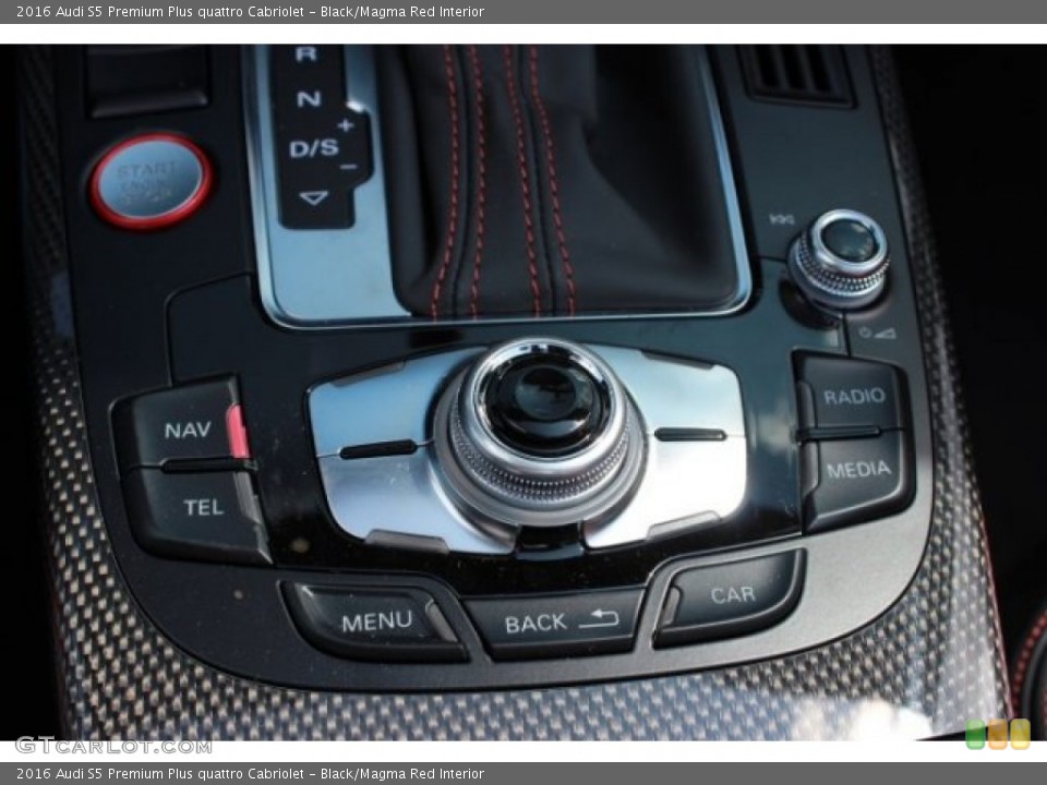 Black/Magma Red Interior Controls for the 2016 Audi S5 Premium Plus quattro Cabriolet #106965471