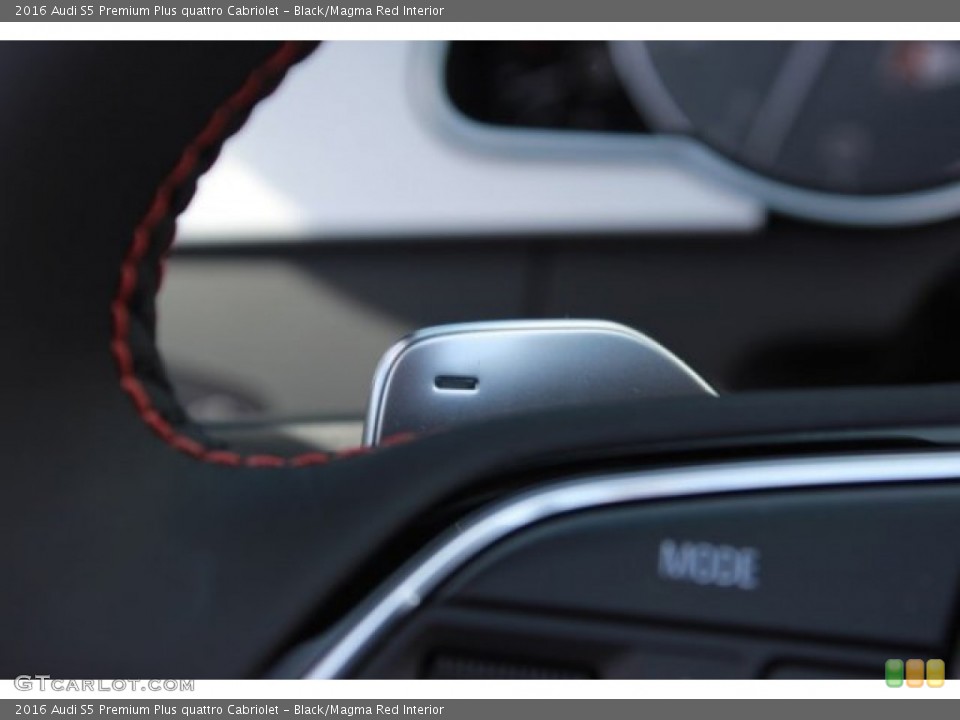 Black/Magma Red Interior Transmission for the 2016 Audi S5 Premium Plus quattro Cabriolet #106965612