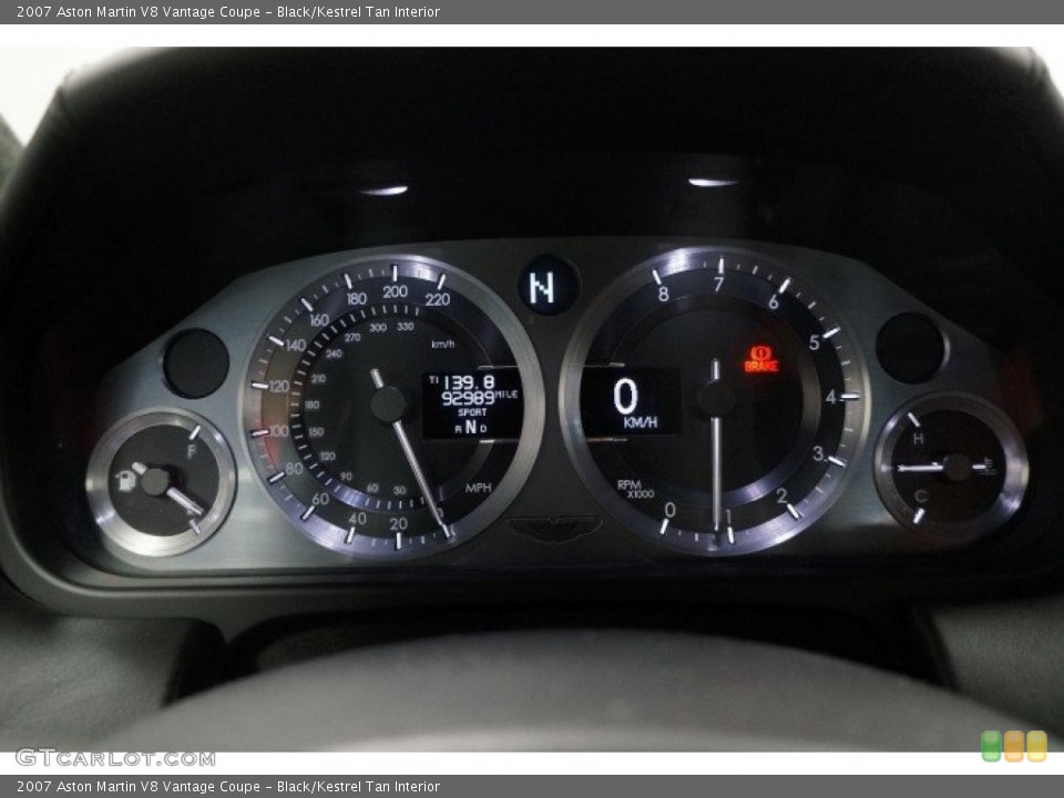 Black/Kestrel Tan Interior Gauges for the 2007 Aston Martin V8 Vantage Coupe #106967397