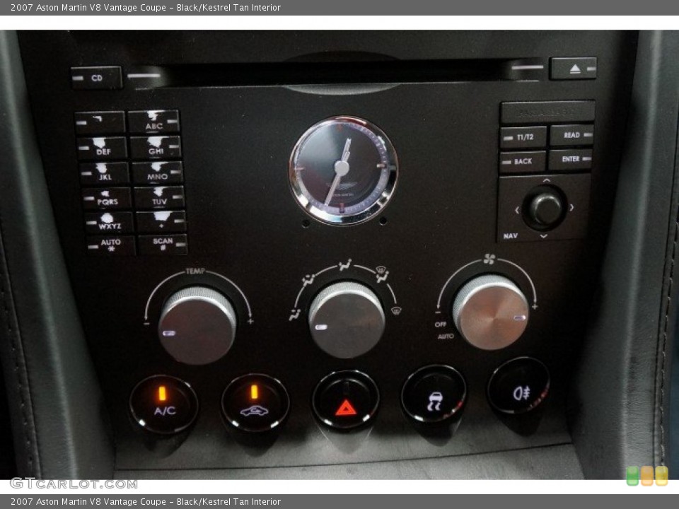 Black/Kestrel Tan Interior Controls for the 2007 Aston Martin V8 Vantage Coupe #106967538