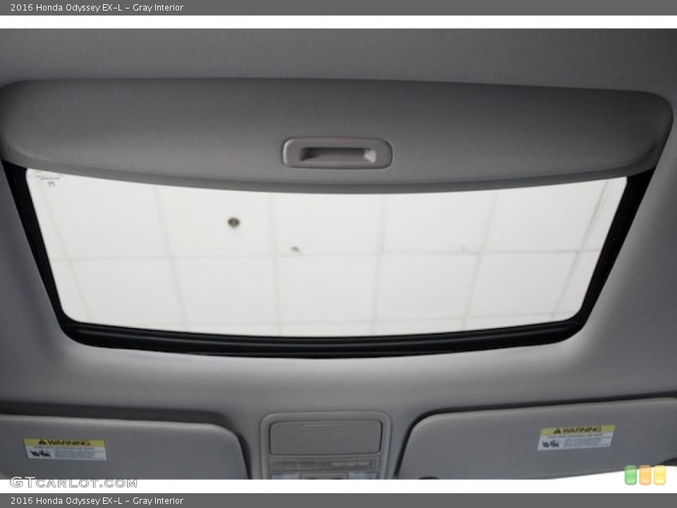 Gray Interior Sunroof for the 2016 Honda Odyssey EX-L #106975926