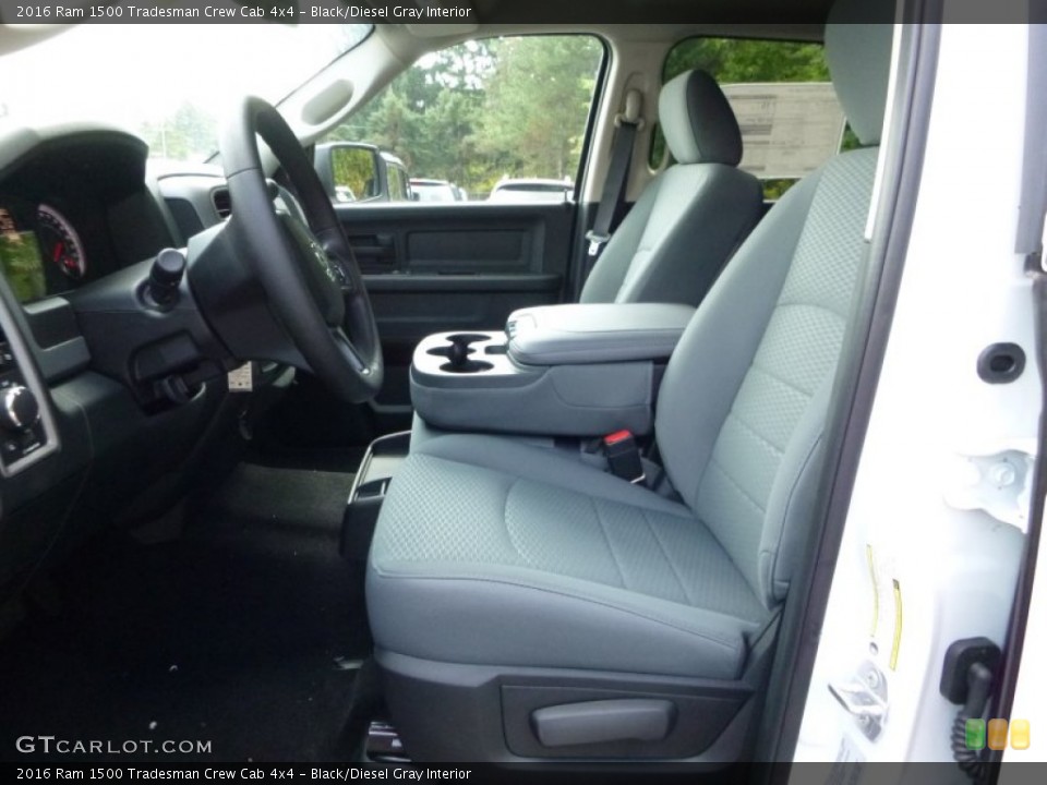 Black/Diesel Gray Interior Photo for the 2016 Ram 1500 Tradesman Crew Cab 4x4 #106980163