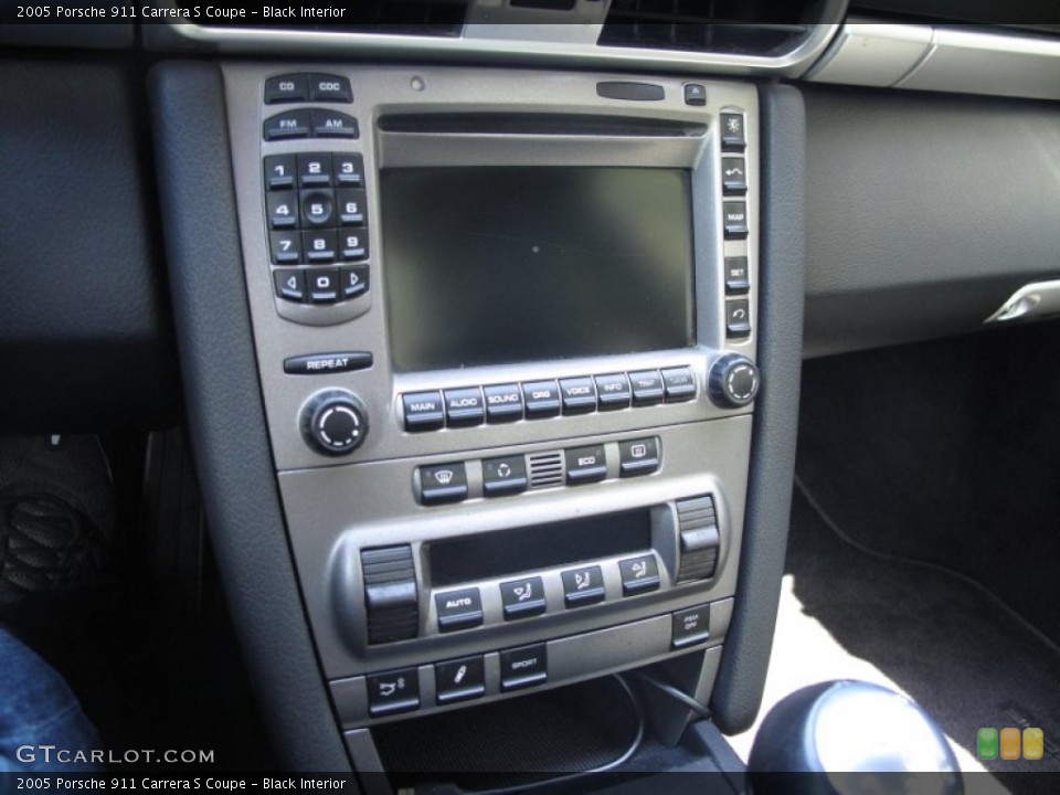 Black Interior Controls for the 2005 Porsche 911 Carrera S Coupe #106995715