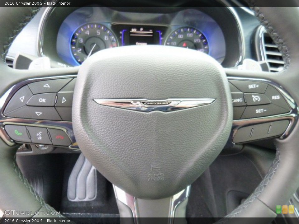 Black Interior Steering Wheel for the 2016 Chrysler 200 S #106995916