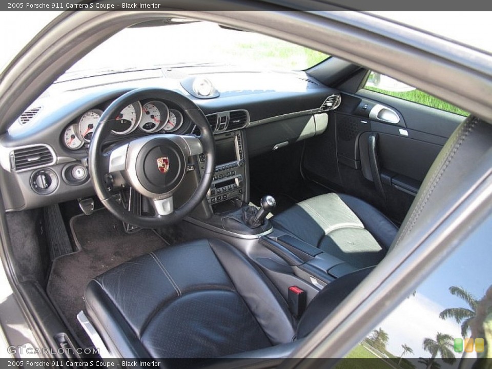 Black Interior Prime Interior for the 2005 Porsche 911 Carrera S Coupe #106996597