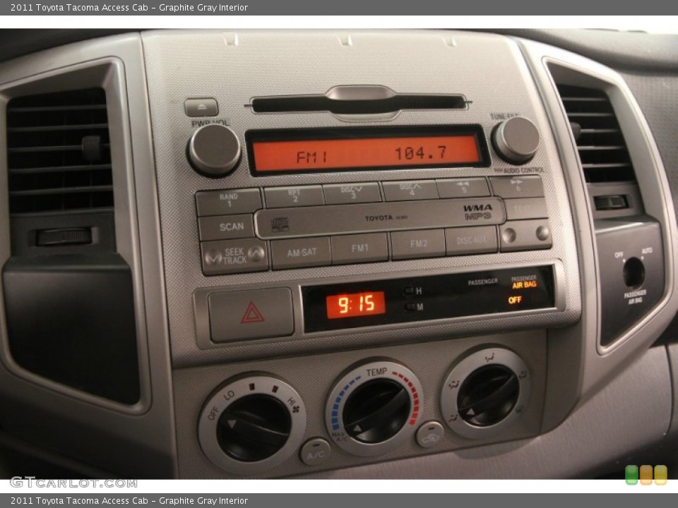 Graphite Gray Interior Controls for the 2011 Toyota Tacoma Access Cab #106997155