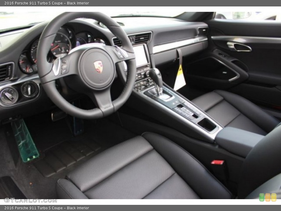 Black Interior Photo for the 2016 Porsche 911 Turbo S Coupe #107002474