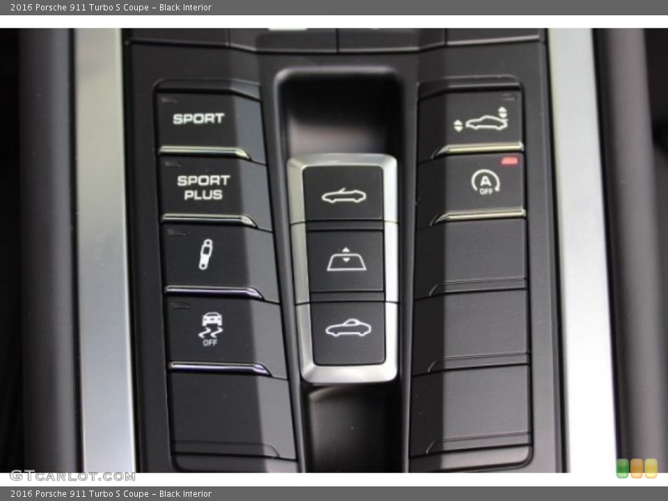 Black Interior Controls for the 2016 Porsche 911 Turbo S Coupe #107002582