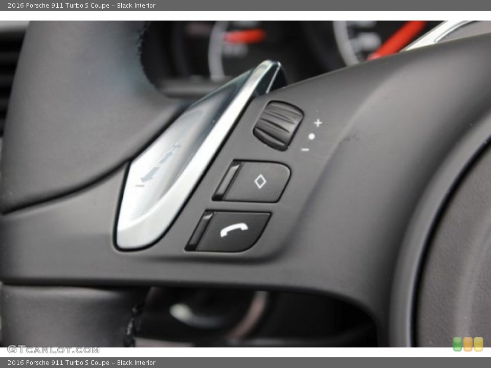 Black Interior Controls for the 2016 Porsche 911 Turbo S Coupe #107002705