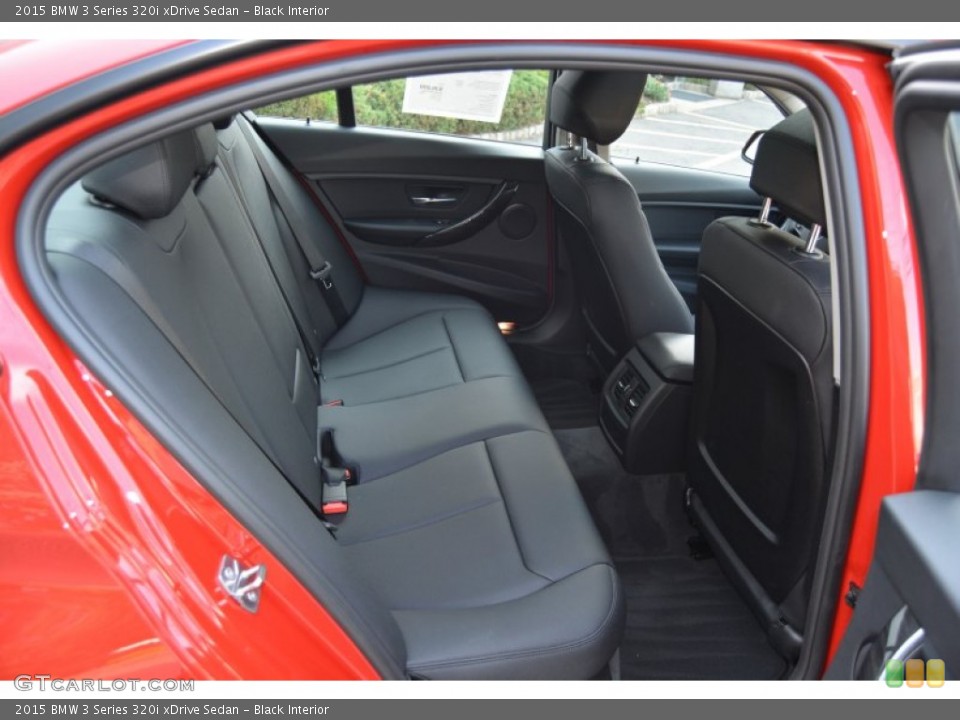 Black Interior Rear Seat for the 2015 BMW 3 Series 320i xDrive Sedan #107003822