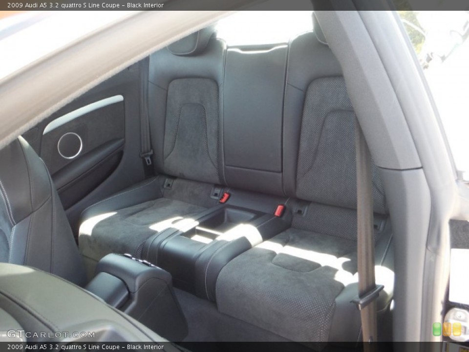 Black Interior Rear Seat for the 2009 Audi A5 3.2 quattro S Line Coupe #107006980