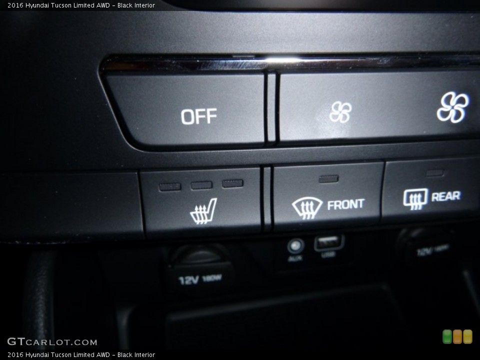 Black Interior Controls for the 2016 Hyundai Tucson Limited AWD #107013325