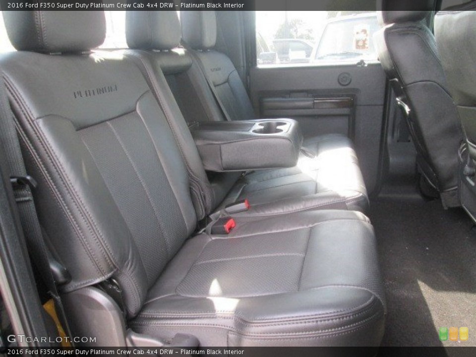 Platinum Black Interior Rear Seat for the 2016 Ford F350 Super Duty Platinum Crew Cab 4x4 DRW #107022876