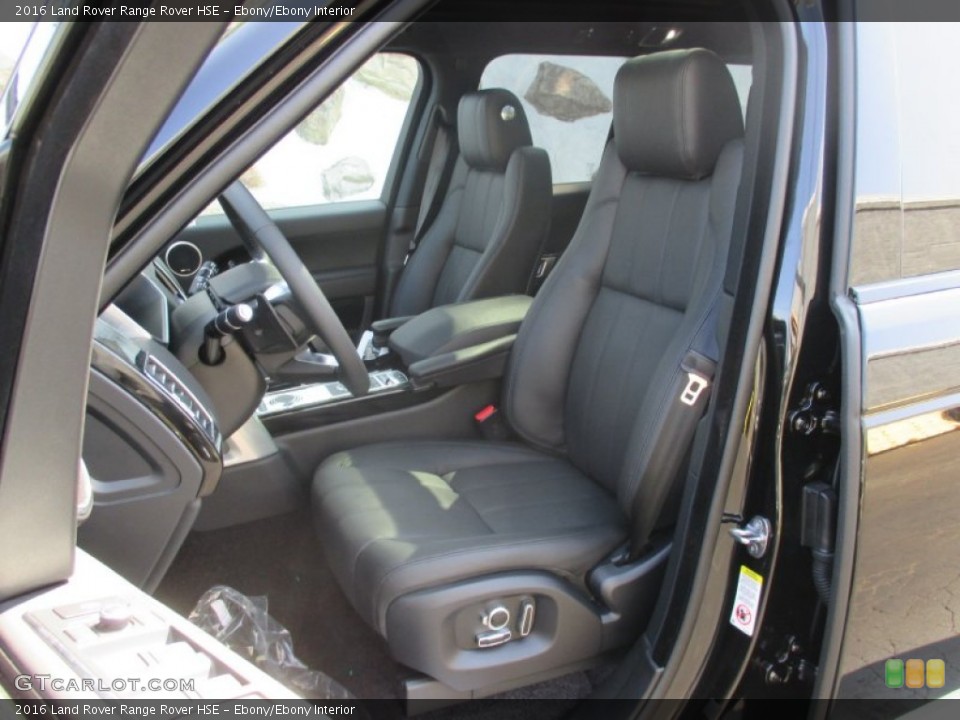 Ebony/Ebony Interior Front Seat for the 2016 Land Rover Range Rover HSE #107023941