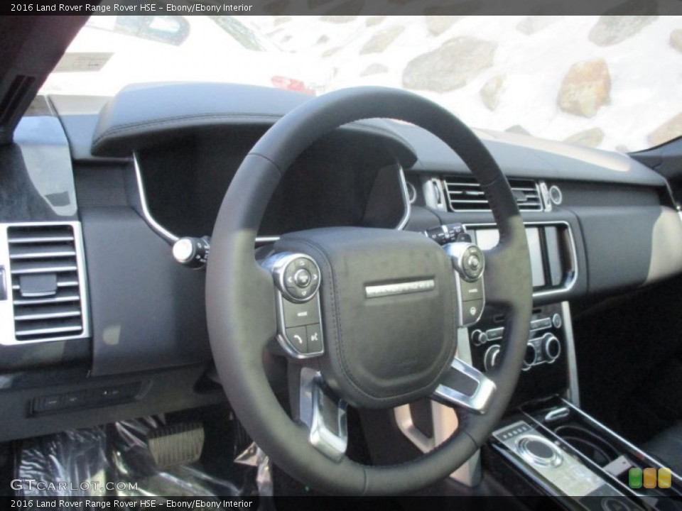 Ebony/Ebony Interior Steering Wheel for the 2016 Land Rover Range Rover HSE #107023977