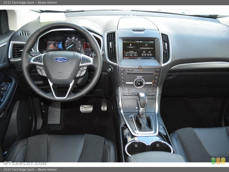 Ebony Interior Dashboard for the 2015 Ford Edge Sport #107025018