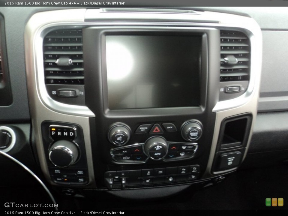 Black/Diesel Gray Interior Controls for the 2016 Ram 1500 Big Horn Crew Cab 4x4 #107027172