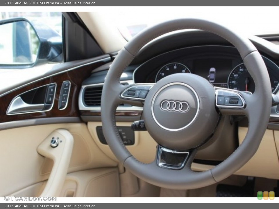 Atlas Beige Interior Steering Wheel for the 2016 Audi A6 2.0 TFSI Premium #107029973