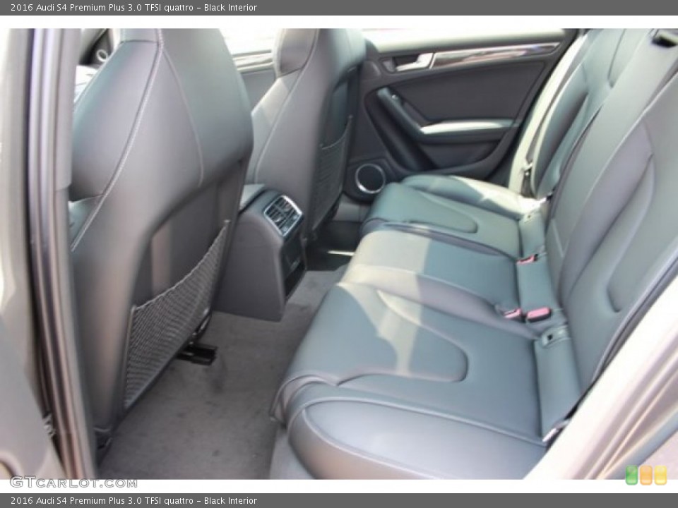 Black Interior Rear Seat for the 2016 Audi S4 Premium Plus 3.0 TFSI quattro #107032053