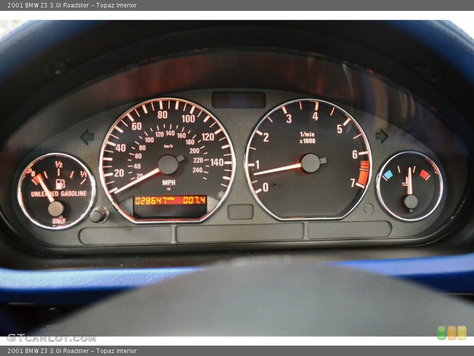 Topaz Interior Gauges for the 2001 BMW Z3 3.0i Roadster #107033697