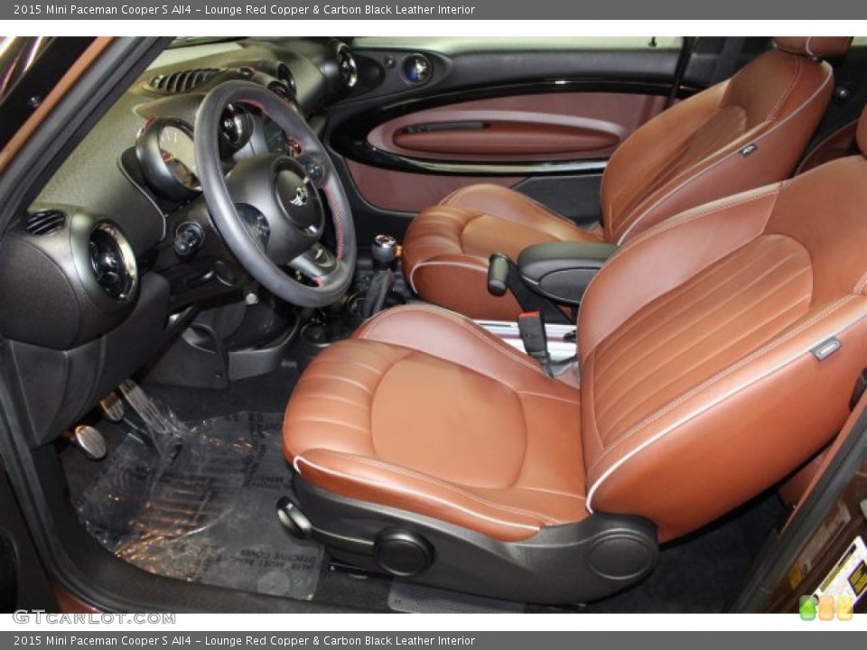 Lounge Red Copper & Carbon Black Leather 2015 Mini Paceman Interiors