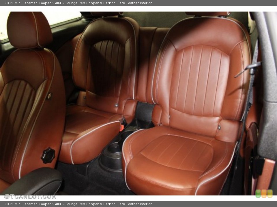 Lounge Red Copper & Carbon Black Leather Interior Rear Seat for the 2015 Mini Paceman Cooper S All4 #107038848