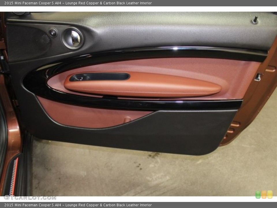 Lounge Red Copper & Carbon Black Leather Interior Door Panel for the 2015 Mini Paceman Cooper S All4 #107038875